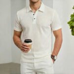Men's Polo Shirt, Short-Sleeved T-Shirt, Summer Casual Button-Down Placket Street Style Short-Sleeved Polo Shirt, Sizes S-3XL - Image 3