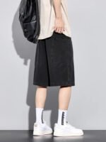 Men's Summer Denim Cargo Shorts Big Size 8XL 7XL 6XL Elastic Waist Straight Baggy Jeans Shorts - Image 5