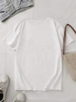 Cute Funny Doodle Graphic T-Shirt, Casual Crew Neck Short Sleeve Top for Women, Humorous Versatile Summer Daily Fashion Tee - Image 4