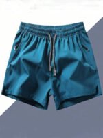 Men's Anti-Lost Drawstring Sports Shorts With Zipper Pockets - Image 4