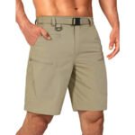 Mens Cargo Hiking Shorts Water Resistant Quick Dry Lightweight Breathable Tactical Shorts with Nylon Belt - Image 31