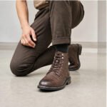 CAPTAIN ANKLE BOOTS Men's Vintage Combat Boots Lace-Up Cap Toe Ankle BOOTS - Image 18