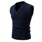 New Men's V-Neck Sleeveless Vest Classic Pullover Knitted Waistcoat Sweater Cardigans Tank Tops Outdoor Streetwear - Image 6