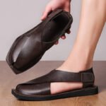 Hot-selling Summer Sandals Outdoor Leather Mens Beach Shoes Breathable Casual Man Wading Shoes Non-slip Sandalias Male Slippers