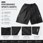One Size Men Polyester Quick Dry Athletic Shorts Elastic Drawstring Zipper Pockets Jogging Workout Running Sport Shorts - Image 3