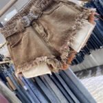 Rough Edge Sexy Denim Shorts 2026 Summer New Brown High Waist Hot Pants Jeans - Image 3