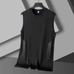 Summer Mesh Men Vest Sleeveless Printed Round Neck Ice Silk Basketball Loose Running Fitness Men Tank Tops T Shirt - Image 6