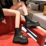 Style Fashionable/comfortable Short Boots for Heightening/slimming Thick-soled Women's Boots 9 Cm Catwalk Knight Boots for Women - Image 4