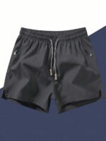 Men's Anti-Lost Drawstring Sports Shorts With Zipper Pockets - Image 13
