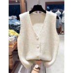 V-Ne Knitted Vest Outerwear Svel Autumn Faion Women's Jaet Casual Sle Commute Wind No Brand Chinese Made - Image 2