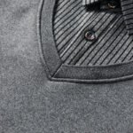 Men's Fleece Lined Sweater Polo Collar Pullover Tops Fake Two Piece Fashion Business Causal Pullovers Thick Winter Clothes - Image 2
