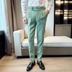 High Waisted Suit Pants for Men 2026 New Solid Color Formal Pantalones Hombre Casual Slim Fit Dress Pants Trousers Men Clothing - Image 6
