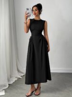 Black Red Contrast Off-Shoulder Mini Dress Bow Detail Bodycon Party Clubwear Women Fashion - Image 4
