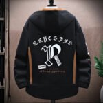 Men's Casual Hooded Jackets Autumn Patchwork Thin Coats Outwear Top Windbreaker Streetwear Clothing Plus Size - Image 3