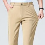 Spring Summer Thin Trousers Men Formal Dress Suit Pants Work Pants Quality Business Casual Pants Black Wine Red Long Pants - Image 4