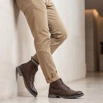 Men's Vintage Combat Boots Lace-Up Cap Toe Ankle Booties with Pull Tab Non-Slip Sole - Image 17