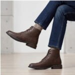 CAPTAIN ANKLE BOOTS Men's Vintage Combat Boots Lace-Up Cap Toe Ankle BOOTS - Image 7