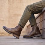 Men's Vintage Combat Boots Lace-Up Cap Toe Ankle Booties with Pull Tab Non-Slip Sole - Image 7