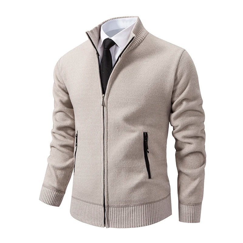 S67beedcb576e472fb085fb8373e67c7bk.jpg Men's Knitted Cardigan Jacket Vintage Winter Sweater Coat Casual Turndown Collar Fleece Jackets Fashion Mens Autumn Outwear - Image 1