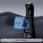 Electric Body Hair Trimmer,Groin Trimmer Ceramic Blade, Waterproof Wet/Dry Groomer, USB Recharge Dock, Men’s Wireless Ball Shaver,LED Display - Image 4