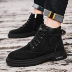 Ankle Boots Men Retro Work Shoes Autumn Winter Thick Bottom High Top Outdoor Boots Leather Waterproof High Quality Chelsea Boots - Image 5