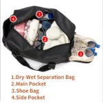 Large Gym Bag for Women Men Duffle Bag With Wet Dry Separation / Shoe Compartment,Large Capacity, Ideal for Yoga Traveling Weekend Dance Fitness Gym Sports Ideal for Travel, Gym, Sports, Duffel, Weekender - Image 6