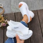 Summer Elegant and Sexy Wedge Thick Soled Sandals Fashionable Best Selling New Comfortable Plus Size Beach Women's Shoes - Image 2