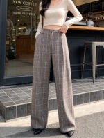 SLTNX 2026 Retro Chic Plaid Pants Women's Loose Pants Fashion Street Casual Pants Office Wear - Image 2