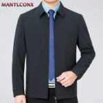 Solid Color Turn-down Collar Men's Jacket Loose Cardigan Spring Jacket for Men Business Work Male Clothing Casual Coats Male 3XL - Image 5