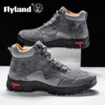 FLYLAND Men's Ankle Boots Casual Leather Shoes Fashion Vintage Hand Stitching Soft Business Handmade Shoes - Image 33