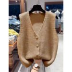 V-Ne Knitted Vest Outerwear Svel Autumn Faion Women's Jaet Casual Sle Commute Wind No Brand Chinese Made - Image 6