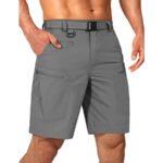 Mens Cargo Hiking Shorts Water Resistant Quick Dry Lightweight Breathable Tactical Shorts with Nylon Belt - Image 7