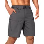 Mens Cargo Hiking Shorts Water Resistant Quick Dry Lightweight Breathable Tactical Shorts with Nylon Belt - Image 13