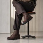 CAPTAIN ANKLE BOOTS Men's Vintage Combat Boots Lace-Up Cap Toe Ankle BOOTS - Image 13