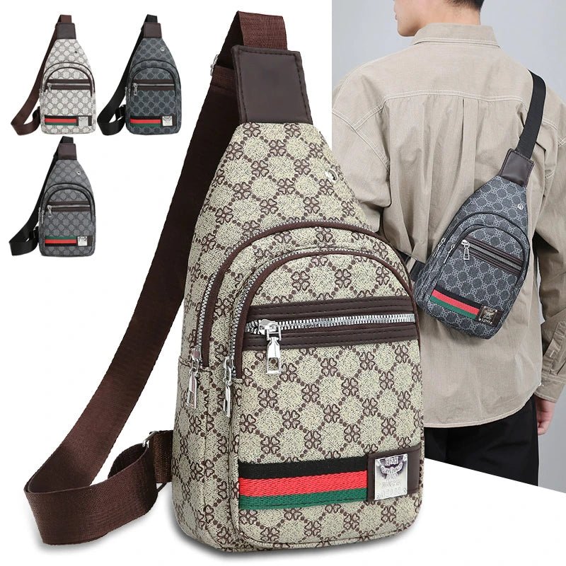 S71d68eaa523c49e699e8e5a0d248d5d4s_2e2d11d0-609b-4590-85cb-e7441d41a6ab.jpg Men's Multifunction Messenger Bag Shoulder Cloth Chest Bags Crossbody Casual Handbag with Earphone Hole - Image 1
