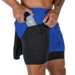 Men's Fitness Training Shorts,Summer Casual Black 2 In 1 Quick Dry Gym Running Shorts Outdoor Slim Quarter Pants - Image 20