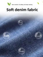 Faionable Embroidered Letter Denim Vest Women's Spring Summer New Sle Svel oulder Pad Thin Outerwear Collar ... - Image 6