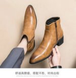 Western Boots for Men Cowboy Black Zipper Brown Ankle Boots Business Handmade Size 38-46 Mens Boots 2025 new - Image 11