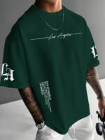 The 2025 summer new men's T-shirt is a casual and fashionable outdoor simple men's top with letter prints - Image 3
