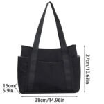 2024 New Handbags Casual Shopping Bags for Women Soft Canvas Big Capacity Tote Bag Messenger Big Mummy Shoulder Bag Ladies - Image 6