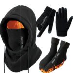 3-4Pcs Winter Hat Gloves Socks Set Windproof Anti-Slip Stretchy Unisex for Outdoor Sports and Daily Use - Image 6