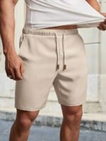 HIMLAND Men's Solid Color Drawstring Waist Casual Shorts, Versatile, Vacation, Father's Day Gifts, Football - Image 10