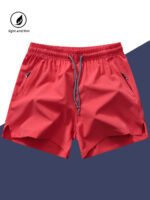 Men's Anti-Lost Drawstring Sports Shorts With Zipper Pockets - Image 14