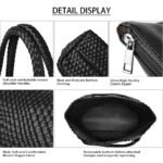 Woven Tote Bag Womens Purse Vegan Leather Shoulder Handbags - Fashion Summer Beach Tote Bags - Large Travel Totes - Image 4