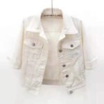 Women Denim Jacket Spring Autumn Short Coat Pink Jean Jackets Casual Tops Purple Yellow Purple Blue Loose Tops Lady Outerwear - Image 4