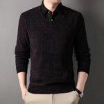Winter Men Fleece Sweater Thickened Pullover Shirt Collar Sweaters Velvet Clothing Autumn Winter Jumpers Fashion Knitwear - Image 5