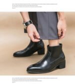 Western Boots for Men Cowboy Black Zipper Brown Ankle Boots Business Handmade Size 38-46 Mens Boots 2025 new - Image 13
