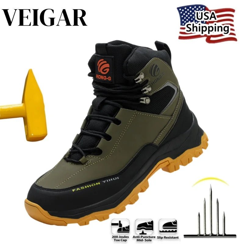 S7ed61cbde1254846b4d2c76122ee55f0b.jpg Fashion Best Quality Protective Work Safety Shoes For Men Breathable Shoes Anti-Puncture Steel Toe Cap Anti Puncture Work Boots - Image 1