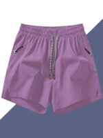 Men's Anti-Lost Drawstring Sports Shorts With Zipper Pockets - Image 5