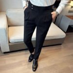 High Waisted Suit Pants for Men 2026 New Solid Color Formal Pantalones Hombre Casual Slim Fit Dress Pants Trousers Men Clothing - Image 4